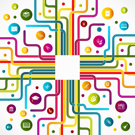 Abstract education infrastructureのイラスト素材