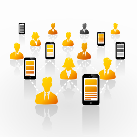 Access internet from mobile phoneのイラスト素材