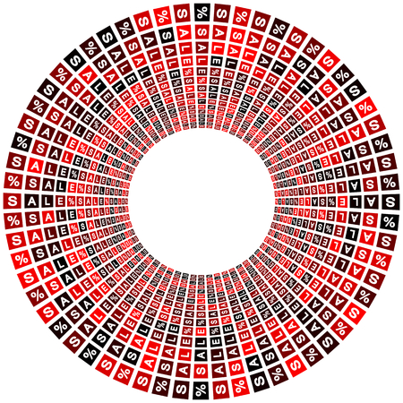Red sale labels on a whiteboard illustrationのイラスト素材