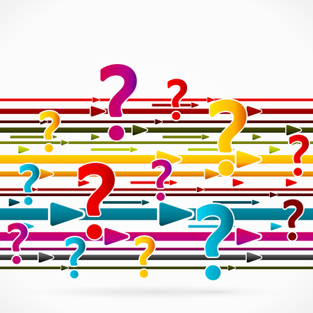 Abstract arrows concept about question pollのイラスト素材