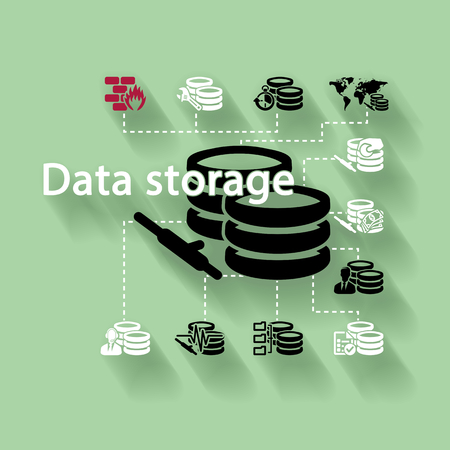 Abstract illustration with data storage のイラスト素材