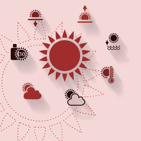 Abstract illustration with summer sunのイラスト素材