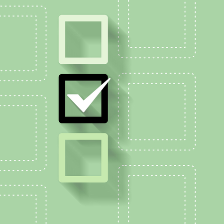 Abstract illustration with check box conceptのイラスト素材