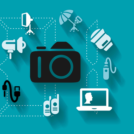 Abstract illustration with digital photographyのイラスト素材