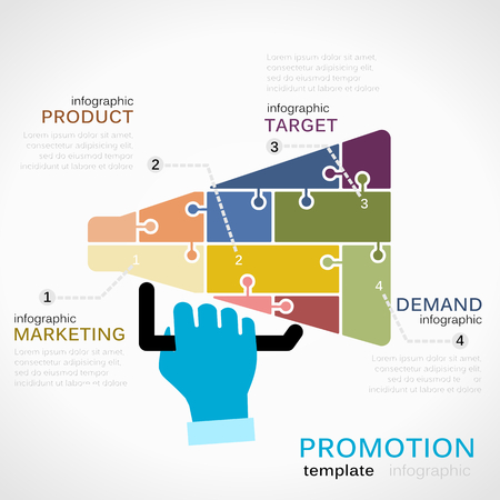 Promotions infographicsのイラスト素材