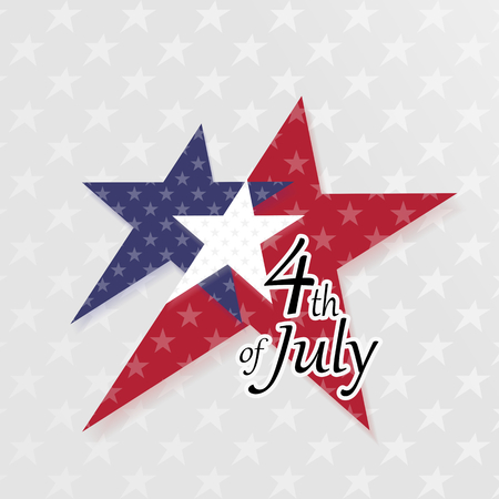 4th of July, American Independence Day celebration conceptのイラスト素材