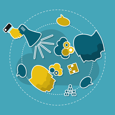 Marketing concept illustration with business iconsのイラスト素材