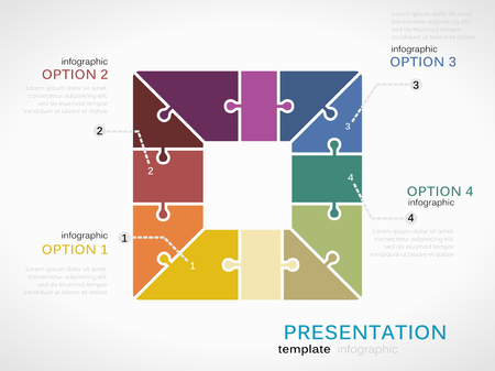Infographic square presentationのイラスト素材