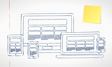 Responsive web designのイラスト素材