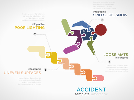 Accident symbol made out of puzzle piecesのイラスト素材