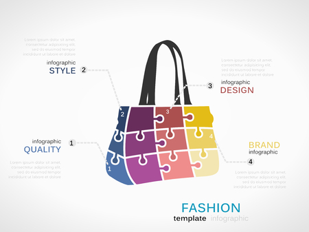 Fashion template with bag symbolのイラスト素材