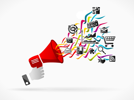 Digital marketingのイラスト素材