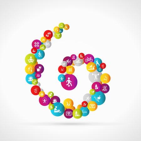 Healthy life applications . Abstract vector illustrationのイラスト素材