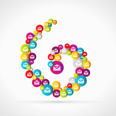 Email internet applications . Abstract vector illustrationのイラスト素材