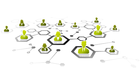 Abstract illustration of professional business network gridのイラスト素材