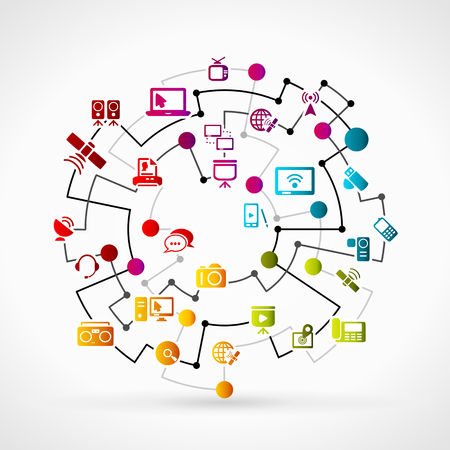 Communication networkのイラスト素材