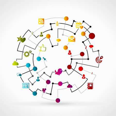 Social media networkのイラスト素材