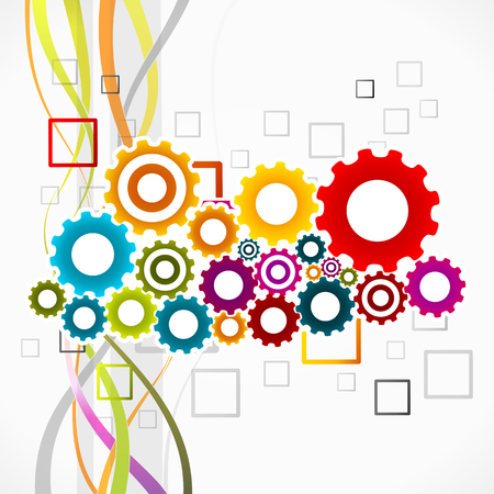 Abstract colorful vector illustration of synergy conceptのイラスト素材