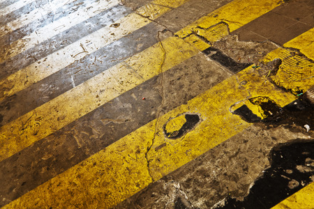 urban alley with yellow zebra crossing urban alley with yellow zebra crossing