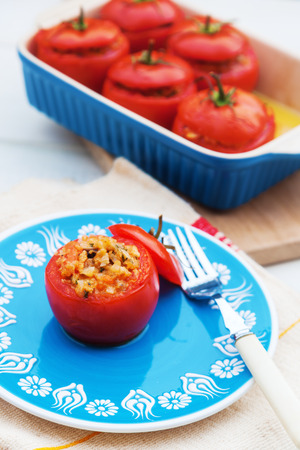 Filled tomatoesの写真素材