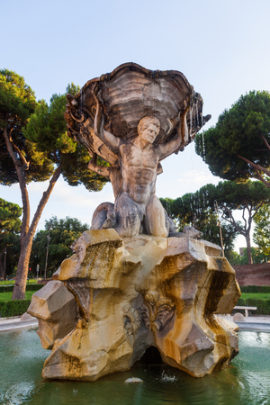 old fountain at the Forum in Rome Boariumのeditorial素材