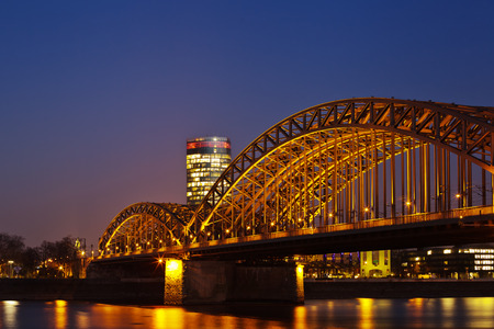 Hohenzollern Bridge in Cologne, Germanyのeditorial素材