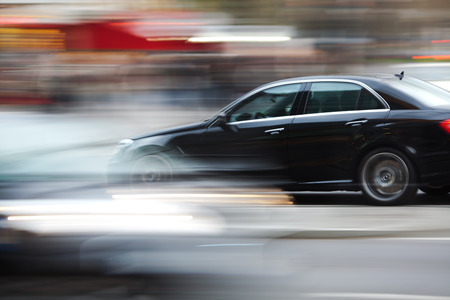 city ??traffic in motion blurの写真素材