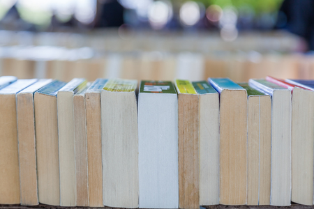 books in a rowの写真素材