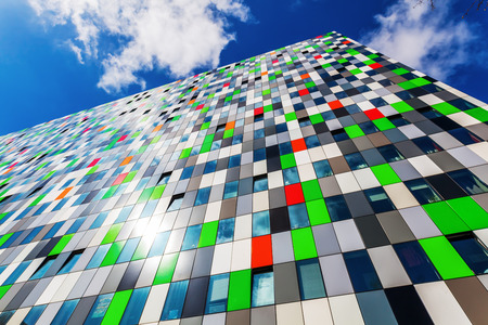 Utrecht, Netherlands - April 20, 2016: student accommodation building at the university campus. The campus The Uithof is well known for its extraordinary and experimental architectureのeditorial素材