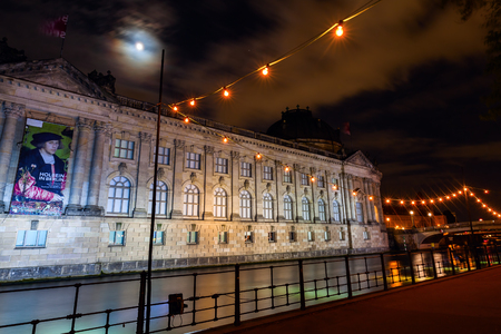 Berlin, Germany - May 16, 2016: night view of the Bode Museum in Berlin. It is one of the groups of museums on the Museum Island and with the others listed by UNESCO world heritage sitesのeditorial素材