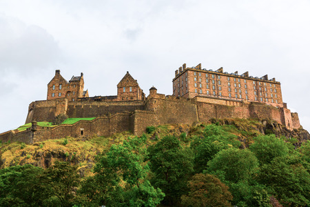 picture of Edinburgh Castle situated on the Castle Rock in Edinburgh, Scotlandのeditorial素材