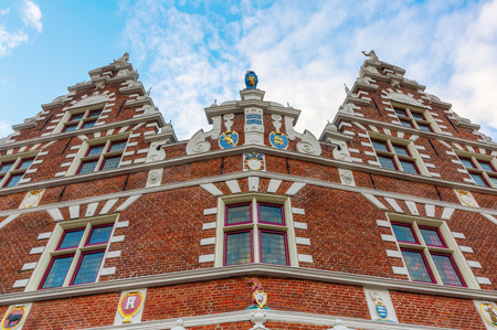 facade of a historic building in Hoorn, The Netherlandsの素材 [FY31068495522]