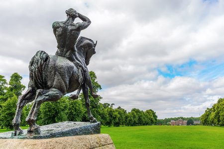 London, UK - June 21, 2016: bronze sculpture Physical Energy at Kensington Gardens in London. It is a bronze sculpture by English artist George Frederic Wattsのeditorial素材