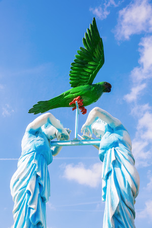 Paris, France - October 15, 2016: Giant sculptures in the Parc de la Villette. It is an outdoor exposition from Rio de Janeiro samba schools, the sculptor is Fabio Ricardoのeditorial素材