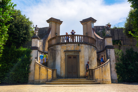 Florence, Italy - July 06, 2016: historic structure in Boboli Gardens in Florence. It is a park in Florence, that is home to a collection of sculptures dating from the 16th through the 18th centuriesのeditorial素材