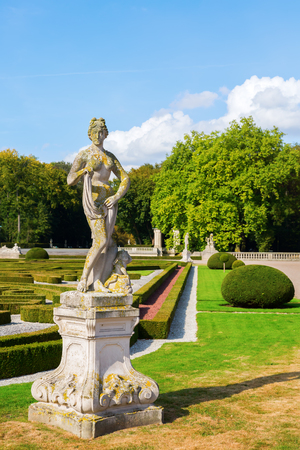 historic sculpture in the park of Nordkirchen Castle, Germanyのeditorial素材