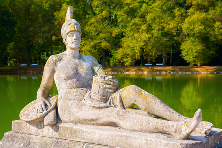 historic sculpture in the park of Nordkirchen Castle, Germanyのeditorial素材