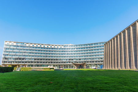 Paris, France - October 16, 2016: headquarter in Paris. specialized agency of the United Nations with seat in Parisのeditorial素材