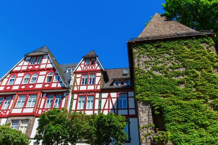 picture of an old half-timbered house in Herborn, Germanyのeditorial素材