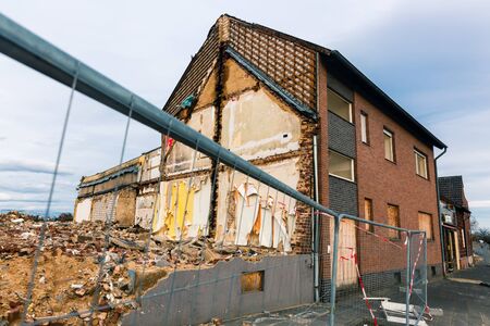 view of yet remaining houses in Kerpen-Manheim, Western-Germany, that is mostly relocated for the...