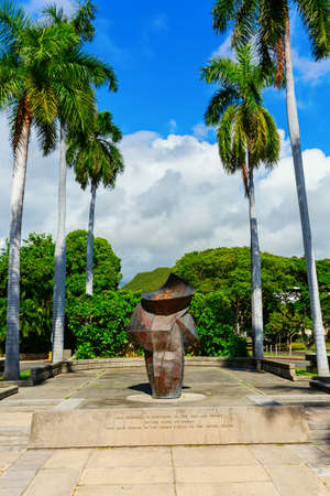 Honolulu, Oahu, Hawaii - November 04, 2019: Eternal Flame Memorial in Honolulu. The flame burns endlessly in remembrance of the December 7, 1941 attack on Pearl Harborのeditorial素材