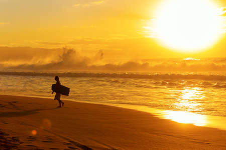 Pupukea, Oahu, Hawaii - November 05, 2019: sunset beach at the North Shore with unidentified people. This area is best known for its massive waves, attracting surfers from all around the globeのeditorial素材