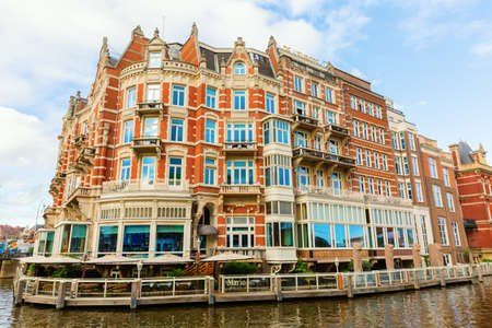 Amsterdam, Netherlands - October 28, 2019: Hotel de l'Europe in Amsterdam. The Hotel de l'Europe is a 5-star luxury Hotel along the Amstel riverのeditorial素材