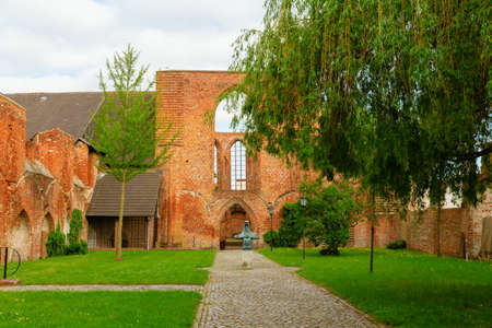 Stralsund, Germany - May 12, 2018: ruin of the Johanniskloster in Stralsund. It was erected 1254 by the order of St. Francisのeditorial素材