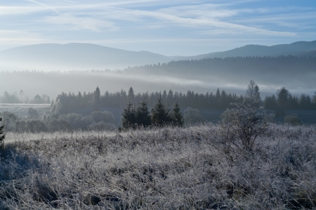 Beautiful winter morningの写真素材