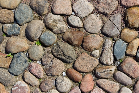 An old boulder stone wall の写真素材