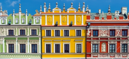 Facade of a building with windowsの写真素材