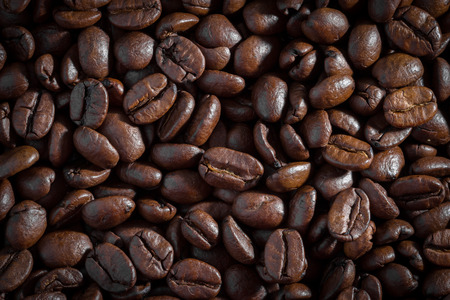 Coffee beans. Macro close up for background and texture