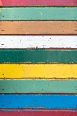 Colorful vintage wooden board texture backgroundの写真素材