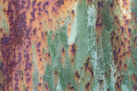 Old painted metal texture with traces of rust and cracks.